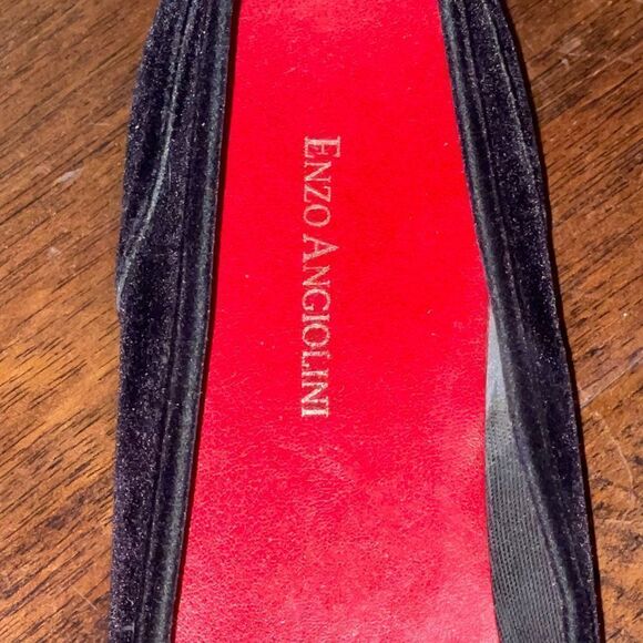 Enzo Angiolini Womens Black Velvet Square Toe Slip On Loafer Shoes Size 8.5 M - Picture 9 of 10